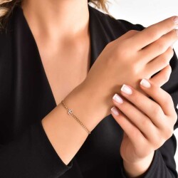 0,06 Karat Diamant (E) Buchstabe Armband - 4