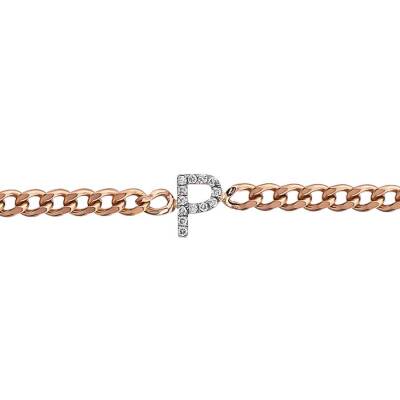 0,06 Karat Diamant (P) Buchstabe Armband - 2