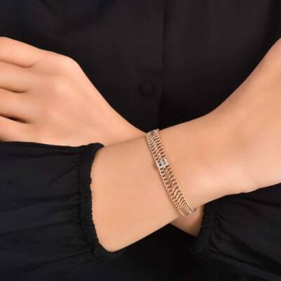 0,07 Karat Diamant (E) Buchstabe Armband - 4