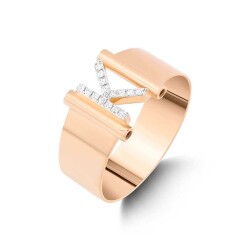 0,07 Karat (K) Buchstabe Diamantring - 2