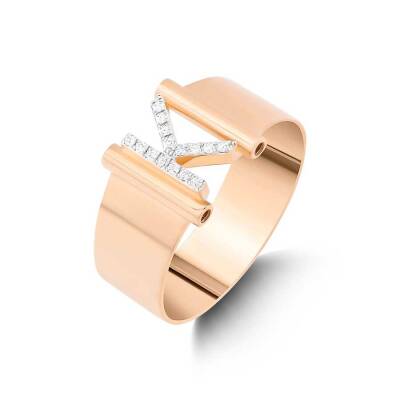 0,07 Karat (K) Buchstabe Diamantring - 2