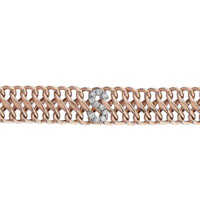 0,07 Karat Diamant (S) Buchstabe Armband - 2