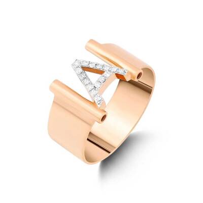 0,09 Karat (A) Buchstabe Diamantring - 2