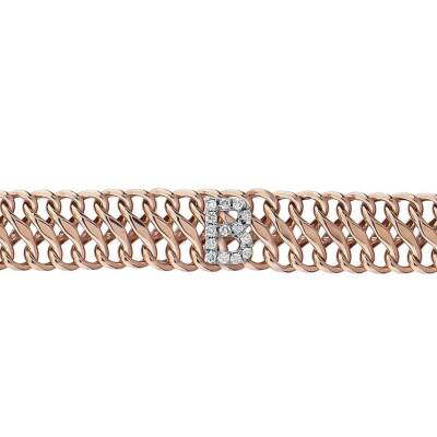 0,09 Karat Diamant (B) Buchstabe Armband – - 2