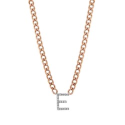 0,09 Karat Diamant (E) Buchstabe Kette - 3