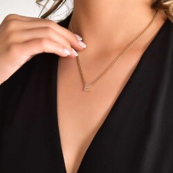 0,09 Karat Diamant (E) Buchstabe Kette - 4