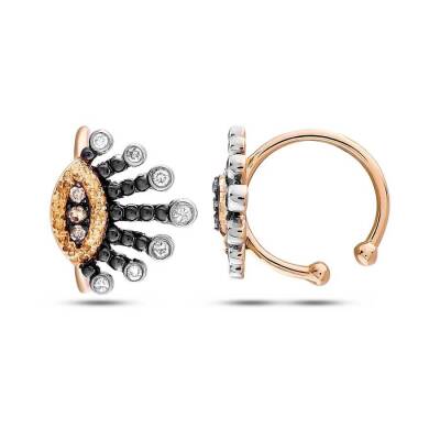 0,09 Karat Diamant Kıkırdak Ohrringesi (Tek) - 2