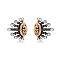 0,09 Karat Diamant Kıkırdak Ohrringesi (Tek) - 3