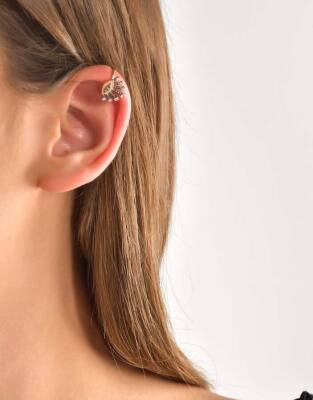 0,09 Karat Diamant Kıkırdak Ohrringesi (Tek) - 4