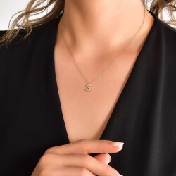 0,09 Karat Diamant (S) Buchstabe Kette - 4