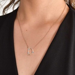 0,10 Karat Diamant (D) Buchstabe Kette - 3