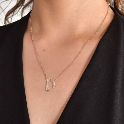 0,10 Karat Diamant (D) Buchstabe Kette - 3