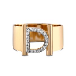 0,10 Karat (D) Buchstabe Diamantring - Star Pırlanta