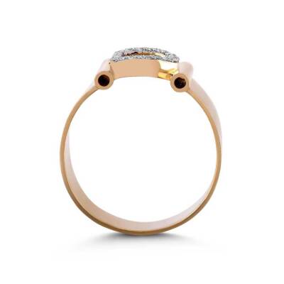 0,10 Karat (D) Buchstabe Diamantring - 3