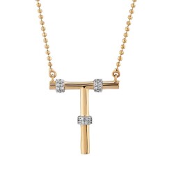 0,10 Karat Diamant (T) Buchstabe Kette - Star Pırlanta