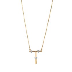 0,10 Karat Diamant (T) Buchstabe Kette - 2