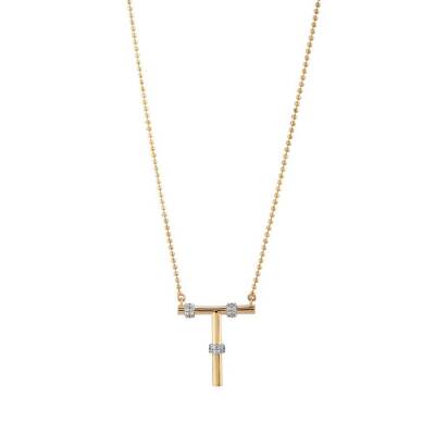 0,10 Karat Diamant (T) Buchstabe Kette - 2