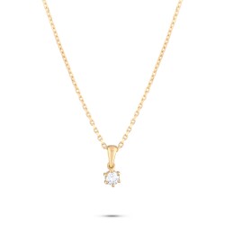 0,10 Karat Diamant Solitär Kette - Star Pırlanta