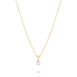 0,10 Karat Diamant Solitär Kette - 2