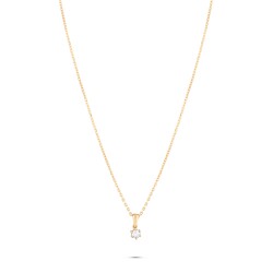 0,10 Karat Diamant Solitär Kette - 3