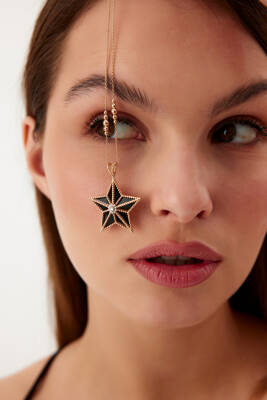 0,11 Karat Diamant Stern Form Kette - 4