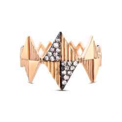 0,12 Karat Brauner Diamantring - Star Pırlanta