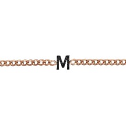 0,12 Karat Schwarze Diamant (M) Buchstabe Armband - 2