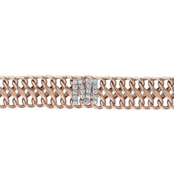 0,13 Karat Diamant (M) Buchstabe Armband - 2