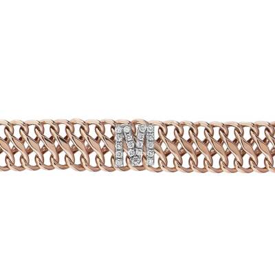 0,13 Karat Diamant (M) Buchstabe Armband - 2