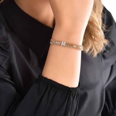 0,13 Karat Diamant (M) Buchstabe Armband - 4