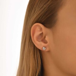 0,13 Karat Diamant Solitär Ohrringe - 2