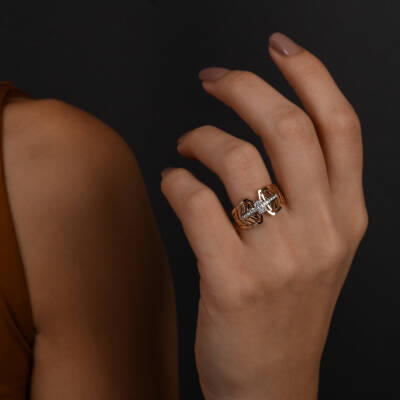 0,14 Karat Baguette Diamantring - 4