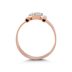 0,14 Karat (M) Buchstabe Diamantring - 3