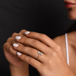 0,14 Karat Design Diamantring - 4