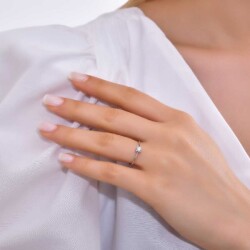 0,16 Karat Solitär Diamantring - 3