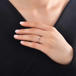 0,16 Karat Solitär Diamantring - 4