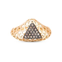 0,17 Karat Brauner Diamantring - Star Pırlanta