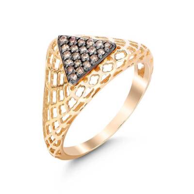 0,17 Karat Brauner Diamantring - 2