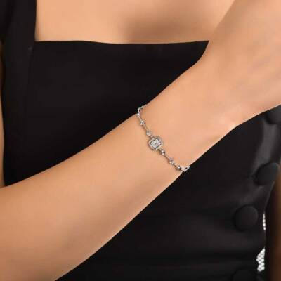 0,17 Karat Diamant Baguette Armband - 2