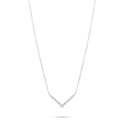 0,19 Karat Diamant Baguette Minimal Kette - 2