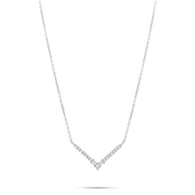 0,19 Karat Diamant Baguette Minimal Kette - 3