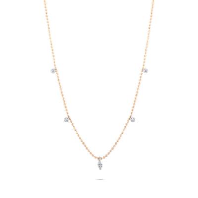 0,19 Karat Diamant Marquise Glücks Kette - 1
