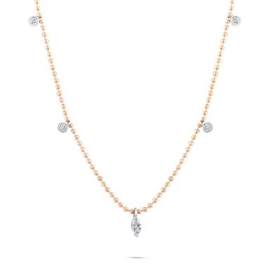 0,19 Karat Diamant Marquise Glücks Kette - 2