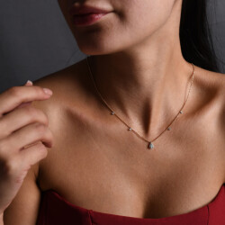 0,20 Karat Diamant Glücks Kette - 4