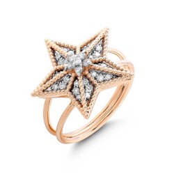 0,20 Karat Diamant Stern Form Ring - 2