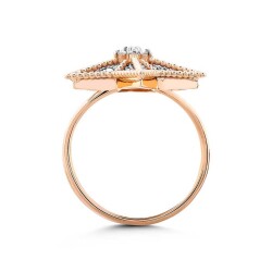 0,20 Karat Diamant Stern Form Ring - 3