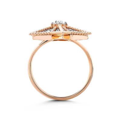 0,20 Karat Diamant Stern Form Ring - 3