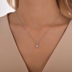 0,21 Karat Diamant Baguette Kette - 4