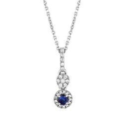 0,21 Karat Diamant Safir Kette - Star Pırlanta