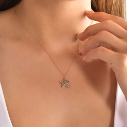 0,21 Karat Stern Form Kette (Klein) - 4